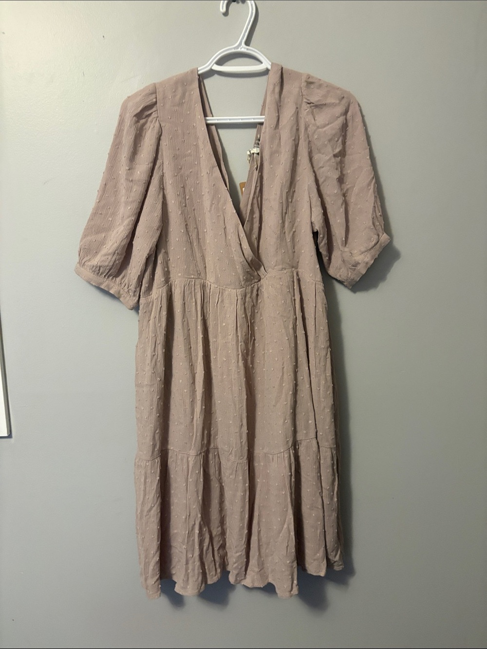 NWT crinkle rayon Monk & Lou vneck dress